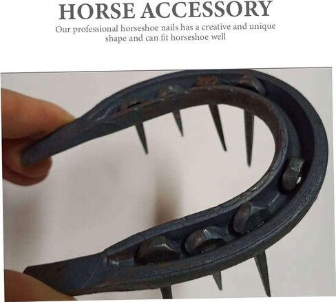 Vanzack 50pcs Hoof Nails أدوات حدوة الحصان المحترفة للمعدات المحمولة للتدريب على الخيول واستبدال الصيانة الحافر لأظافر حدوة الحصان القديمة in Kuwait
