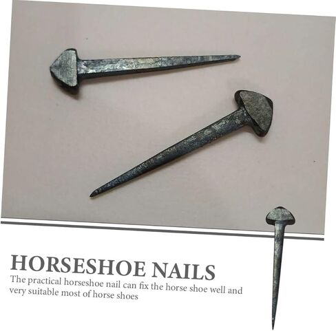 Vanzack 50pcs Hoof Nails أدوات حدوة الحصان المحترفة للمعدات المحمولة للتدريب على الخيول واستبدال الصيانة الحافر لأظافر حدوة الحصان القديمة in Kuwait