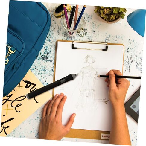 Lurrose Electric Eraser Eraser Auto Eraser لرسم القلم الرصاص ورسم البطارية الكهربائية مع التحكم الدقيق في صياغة الحرف الفنية تشمل قابلة للاستبدال ومقطع in Kuwait