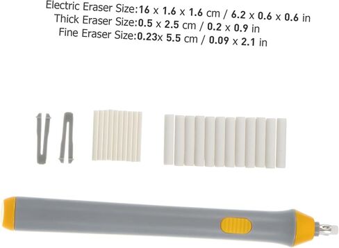 Electric Electric Electric Electric Auto Autate Art Eraser للرسم ورسم التحكم الدقيق في اللوازم المدرسية وصياغة سهلة الاستخدام بدون بطارية رمادية in Saudi Arabia