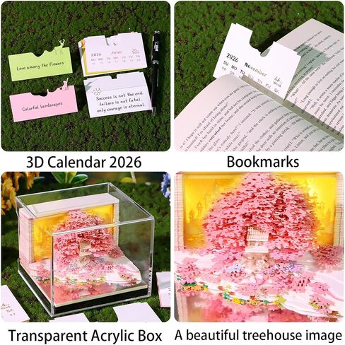 3D Timepiece Calendar 2026 Paper Art Memo Pad with LED Light – Tear-Away Desk Calendar for Record, Planner & Habit Tracker, Bookmark, Gift & Decorative Office Decor in Saudi Arabia