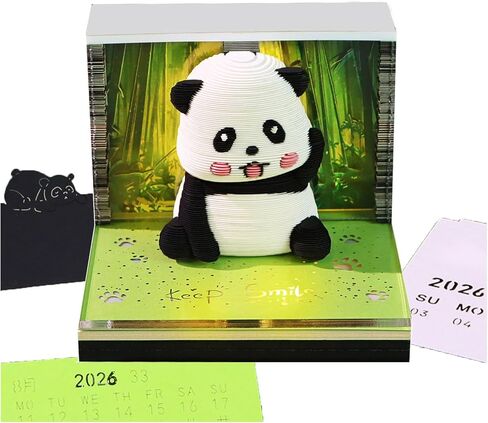 3D Timepiece Calendar 2026 Paper Art Memo Pad with LED Light – Tear-Away Desk Calendar for Record, Planner & Habit Tracker, Bookmark, Gift & Decorative Office Decor in Saudi Arabia