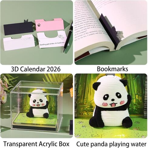 3D Timepiece Calendar 2026 Paper Art Memo Pad with LED Light – Tear-Away Desk Calendar for Record, Planner & Habit Tracker, Bookmark, Gift & Decorative Office Decor in Saudi Arabia