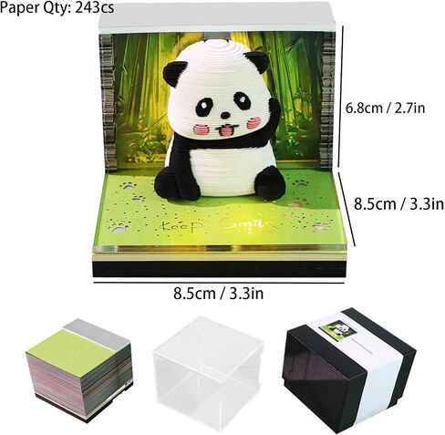 3D Timepiece Calendar 2026 Paper Art Memo Pad with LED Light – Tear-Away Desk Calendar for Record, Planner & Habit Tracker, Bookmark, Gift & Decorative Office Decor in Saudi Arabia