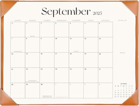 Desk Calendar 2025-2026 with Desk Mat – 22" x 17" Large Desk Pad Calendar Runs From Sep 2025 to Dec 2026, Office Supplies Desktop Monthly Calendar for Home, Office in Saudi Arabia