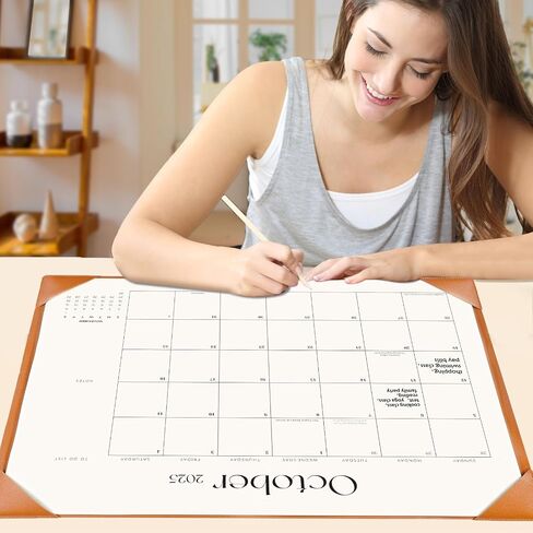 Desk Calendar 2025-2026 with Desk Mat – 22" x 17" Large Desk Pad Calendar Runs From Sep 2025 to Dec 2026, Office Supplies Desktop Monthly Calendar for Home, Office in Saudi Arabia