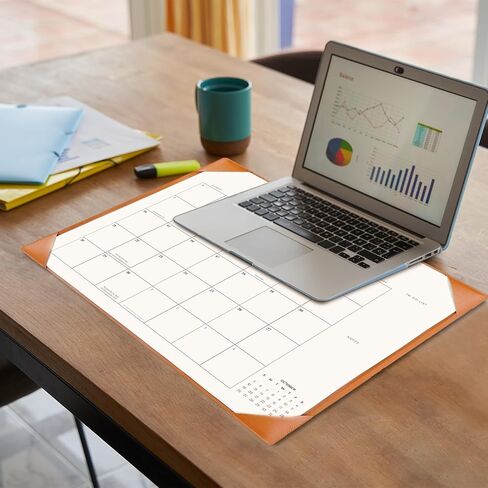 Desk Calendar 2025-2026 with Desk Mat – 22" x 17" Large Desk Pad Calendar Runs From Sep 2025 to Dec 2026, Office Supplies Desktop Monthly Calendar for Home, Office in Saudi Arabia