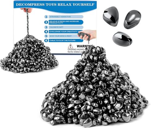 550 PCS Colorful Desk Fidget Toy, Putty-Like Sensory Fidget Toys for Adults | Squishy Sensory Stones in Metal tin, Stress Relief Desk Toy for Office ADHD Focus, Gifts for Teens 14+ in Saudi Arabia