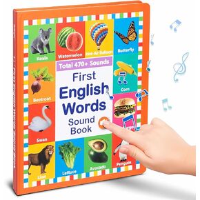 2025 New My English Words First Book Book Toy ، Learning Learning Talking Book ، 470+ كلمة ، 21 موضوعًا ، اضغط لتعلم الصوتيات ، كتب تعليمية تفاعلية للأطفال من عمر 3 سنوات أ in Kuwait