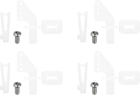 Meccanixity 4pcs 304 من الفولاذ المقاوم للصدأ 1x50mm قضبان دفع الأجزاء ، 4pcs قرون التحكم في نايلون لـ DIY RC Car Poit Airplane Model ، Silver in Saudi Arabia