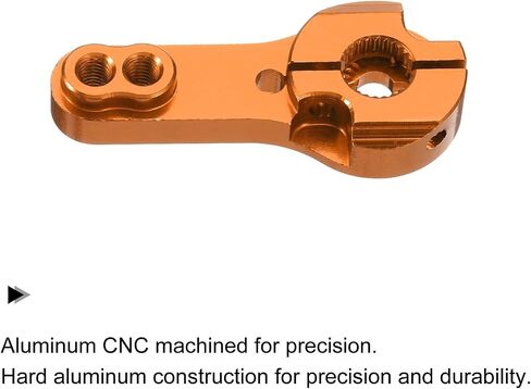 Meccanixity 3 PCS Aluminium Sploy 25T Arm Arm Arm Horn for DIY RC Car/Boat/Airplane Boat Assories ، Orange in Kuwait