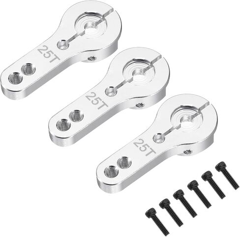 Meccanixity 3 PCS Aluminium Sploy 25T Arm Arm Arm Horn for DIY RC Car/Boat/Airplane Boat Assories ، Orange in Kuwait