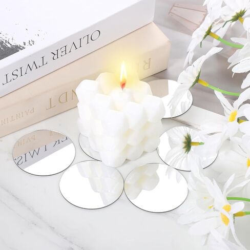 20pcs حجم صغير الحجم مرآة مستديرة ، 2 بوصة لاصق المرايا الصغيرة للحرف اليدوية ، ملصقات جدار المرآة الدائرية الاكريليك للديكور الجدار والطاولة ، مشاريع منزلية DIY ، الزخارف ، الفنون ، لوازم الحرف اليدوية in Kuwait