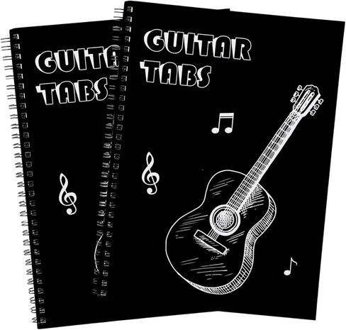 GISGFIM 2 Pack Guitar Tab دفتر Notebook 6-String Blank Sheet Tableature Notebooks for Music Music Writing for Bovens Musicians الطلاب 7.5x10.23 بوصة in Saudi Arabia