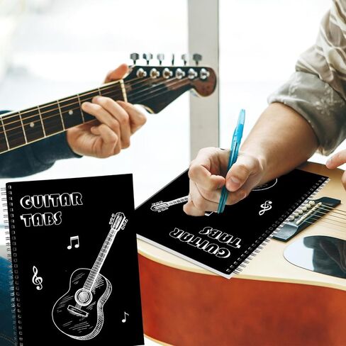 GISGFIM 2 Pack Guitar Tab دفتر Notebook 6-String Blank Sheet Tableature Notebooks for Music Music Writing for Bovens Musicians الطلاب 7.5x10.23 بوصة in Saudi Arabia