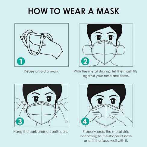 25 قطعة من قناع الوجه KN95 من LEMENT باللون الأسود مكون من 5 طبقات من أقنعة أمان الغبار، كفاءة الفلتر ≥95%، حلقات أذن مرنة قابلة للتنفس، أقنعة سوداء in Kuwait