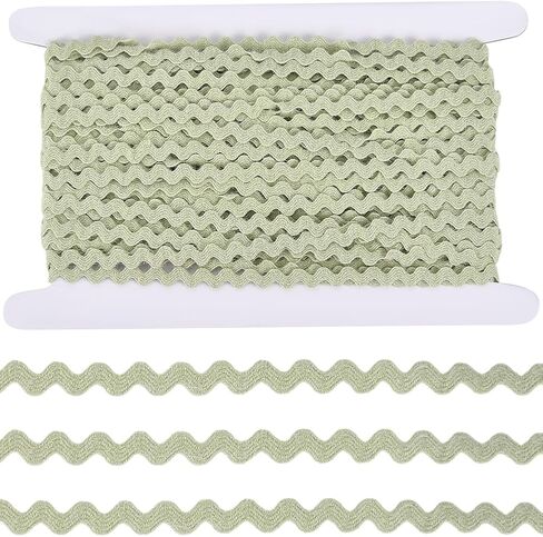 GORGECRAFT 25 Yards White RIC Rac Ribbon Wool Yarn Rick Rack Trim 1/4 Inch Rickrack Lace Wave Ribbon Zig Zag Wave Bending Lace Trim S Shaped Braided Fabric for Sewing DIY Crafts Christmas in Saudi Arabia