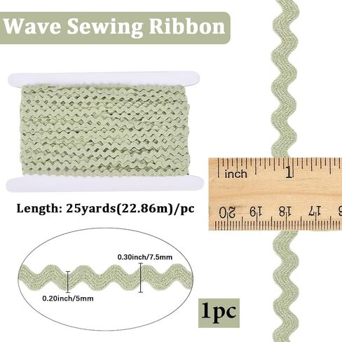 GORGECRAFT 25 Yards White RIC Rac Ribbon Wool Yarn Rick Rack Trim 1/4 Inch Rickrack Lace Wave Ribbon Zig Zag Wave Bending Lace Trim S Shaped Braided Fabric for Sewing DIY Crafts Christmas in Saudi Arabia