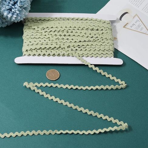 GORGECRAFT 25 Yards White RIC Rac Ribbon Wool Yarn Rick Rack Trim 1/4 Inch Rickrack Lace Wave Ribbon Zig Zag Wave Bending Lace Trim S Shaped Braided Fabric for Sewing DIY Crafts Christmas in Saudi Arabia