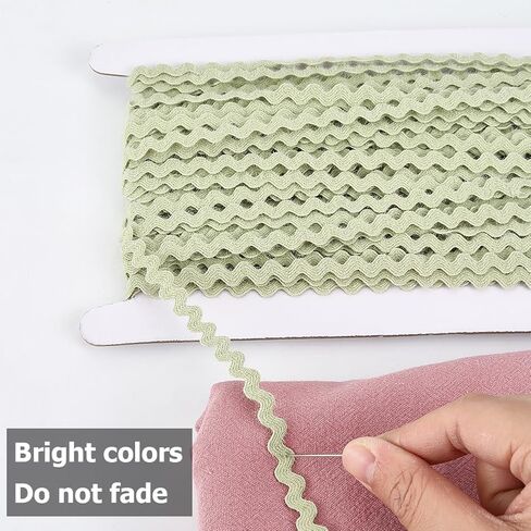 GORGECRAFT 25 Yards White RIC Rac Ribbon Wool Yarn Rick Rack Trim 1/4 Inch Rickrack Lace Wave Ribbon Zig Zag Wave Bending Lace Trim S Shaped Braided Fabric for Sewing DIY Crafts Christmas in Saudi Arabia