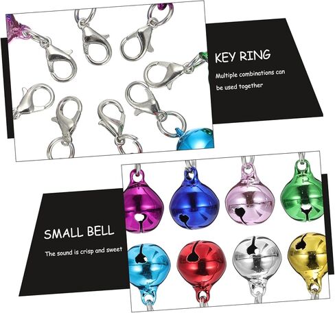 24pcs سلاسل المفاتيح على شكل جرس كهربائي ألوان المعلقات الزخرفية للألوان للحرف الإبداعية وملحقات فريدة لافتة للنظر للمفاتيح والحرف اليدوية in Saudi Arabia