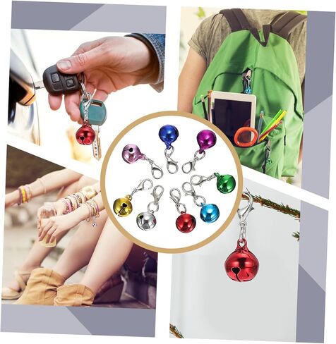 24pcs سلاسل المفاتيح على شكل جرس كهربائي ألوان المعلقات الزخرفية للألوان للحرف الإبداعية وملحقات فريدة لافتة للنظر للمفاتيح والحرف اليدوية in Saudi Arabia