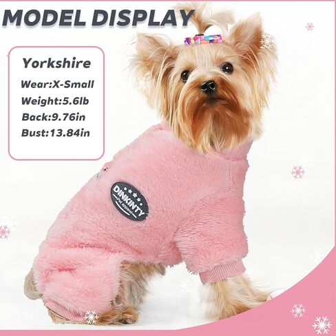 Dog Sweater for Small Dogs Fleece Dog Pajamas Winter Warm Soft Puppy Pjs in Saudi Arabia