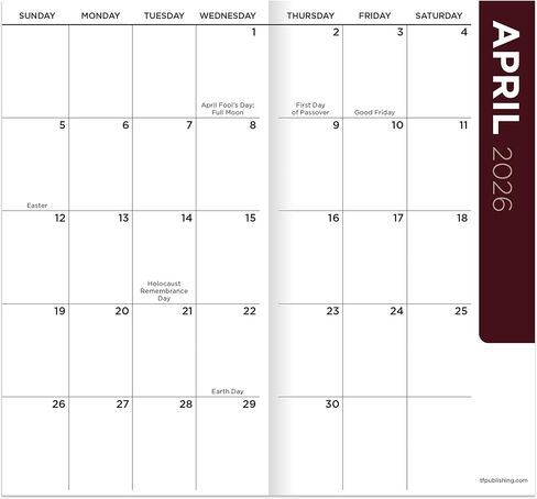 TF Publishing 2026-2027 Maxine Small Monthly Pocket Planner with 2 Page Large Calendar Grid and Lined Notes Section - 2 Year Pocket Calendar 2026-2027 Perfect for Purse - 3.5in x 6.5in in Saudi Arabia