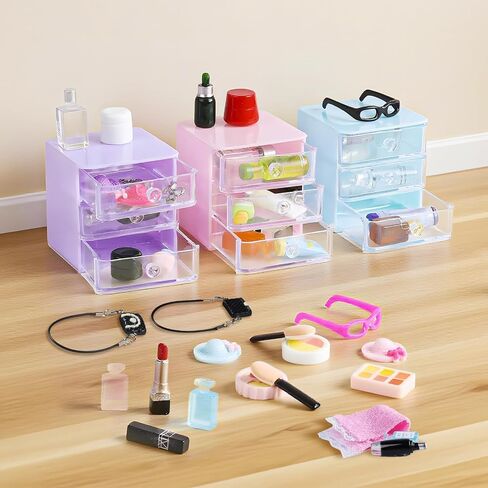 76pcs ملحقات Dollhouse Miniature ، حمام Dollhouse مع مجموعة من منشفة شامبو فرشاة الأسنان مجموعة أدوات نظافة ، مجموعة مصغرة لتخزين المجوهرات حقيبة ظهر للفتاة in Saudi Arabia