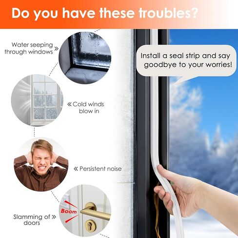 YOUSHARES Door Weather Stripping - Self Adhesive Foam Seal Strip Weatherstripping for Doors Frame and Windows Gaps, Weatherstrip Anti-Collision D Type Door Seal Strip 20 Feet (Brown) in Kuwait