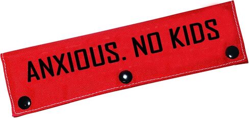 Funny Dog Leash Sleeve Anxious No Kids Dog Leash Wrap Sleeve Pet Birthday Gift (Anxious No Kids-YE Sleeve) in Saudi Arabia