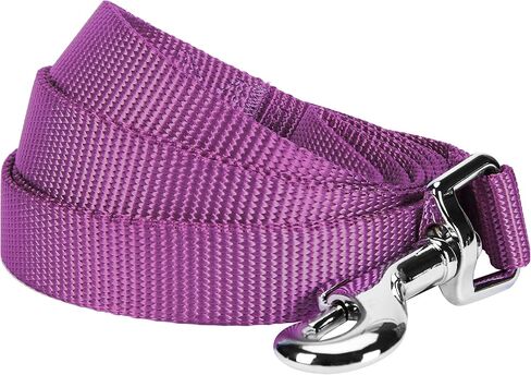 مقود كلب كلاسيكي متين من Blueberry Pet Essentials مكون من 21 لونًا مقاس 5 أقدام × 3/4 بوصة، أحمر داكن، متوسط، مقاود نايلون أساسية للكلاب in Kuwait