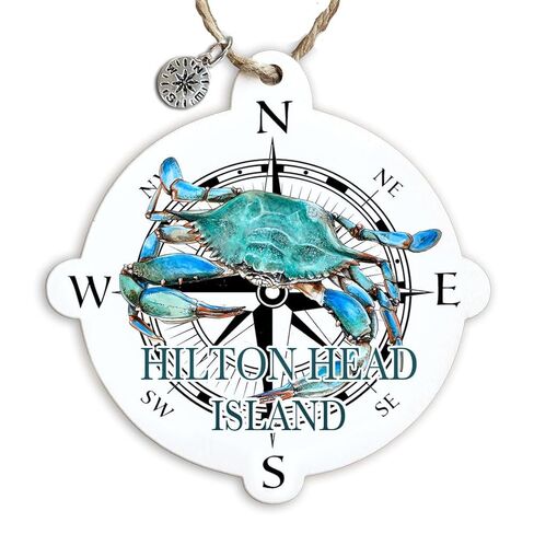 زخرفة | Hilton Head ، Sc Palm Leaf Wood Map Ornament | 4 "| مثالي لزجاجات النبيذ أو حقائب الهدايا أو شجرة عيد الميلاد | هدية فريدة لأي مناسبة in Kuwait
