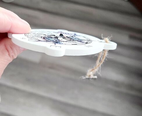 زخرفة | Hilton Head ، Sc Palm Leaf Wood Map Ornament | 4 "| مثالي لزجاجات النبيذ أو حقائب الهدايا أو شجرة عيد الميلاد | هدية فريدة لأي مناسبة in Kuwait