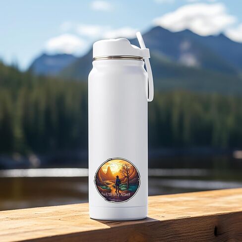 Happy Camper Camping Lover Sticker For Car, Bike, SUV, Truck, Helmet, Laptop, Water Bottle, Notebook, Decal window, Guitar, Skateboard, Bumper Vinyl Waterproof sticker 5 inch(Design 6) in Saudi Arabia