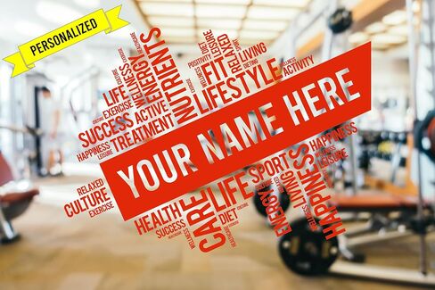 Custom Gym Decal, Exercise and Fitness Words, Home Gym or Studio Decor, Multiple Colors and Sizes se229 in Saudi Arabia