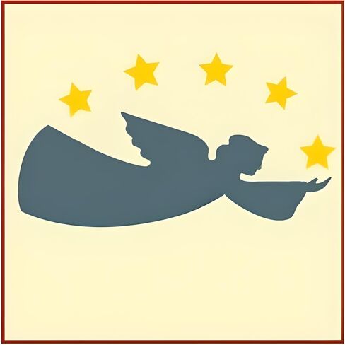 Art Art Angel 3 Stencil - 7.5 "× 4" علامات الفنون الشعبية المستعمرة DIY قالب مايلار القابل لإعادة الاستخدام لطلاء الفنانين الشعبيين في المزرعة الأوائل الأمريكية - الاستنسل الفني in Saudi Arabia