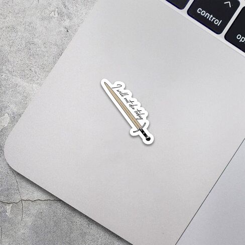 I Will Not Die Today Sticker, Sword Sticker, Book Lover Sticker, Bookish Sticker, Booktok Sticker, Water Assitant Die-Cut Vinyl Booktok Decals for Laptop, Phone, Water Bottles, Kindle Sticker in Saudi Arabia