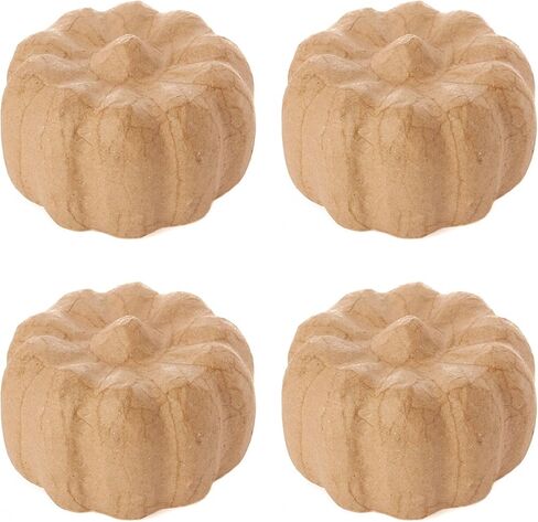 Paper Mache Pumpkins-(4 Pieces) for Halloween, Fall Autumn and Thanksgiving Do-it-Yourself Craft Projects or Decorations by Factory Direct Craft in Saudi Arabia