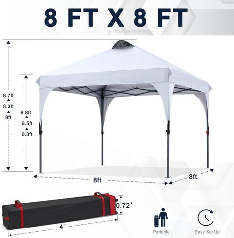 COOSHADE Pop Up Canopy Tent,Easy Setup Instant Sun Protection Beach Shelter,Portable Sports Cool Cabana(Sky Blue) in Kuwait