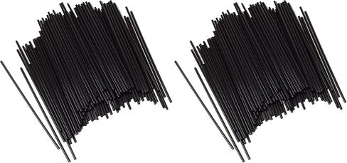 Chef Craft Select Plastic Cocktail or Coffee Stirrer Straws, 5 inch 150 piece set, Black in Kuwait