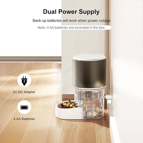 Darlipet Automatic cat Feeder,4L Auto cat Feeder,Programmable Meal & Portions,Freshness Protection, Automatic Cat Food Dispenser for Cats & Dogs, Back-up Battery, Easy to Set up & Clean in Saudi Arabia
