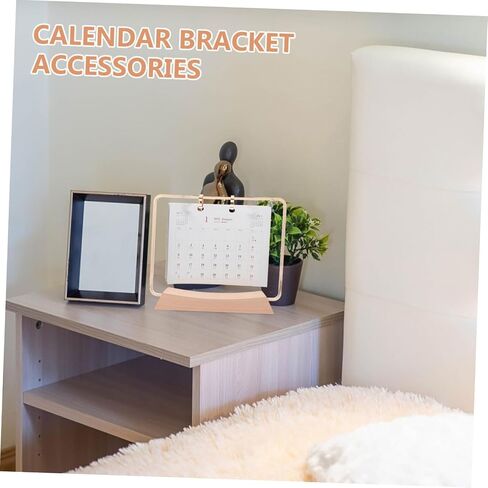 ARTIBETTER 1SET TAPITOP CALENDAR حامل تقويم أنيق مع قاعدة لملحقات مكتب المكتب التحولات السلسة للصفحة البناء المعدني للديكور in Saudi Arabia