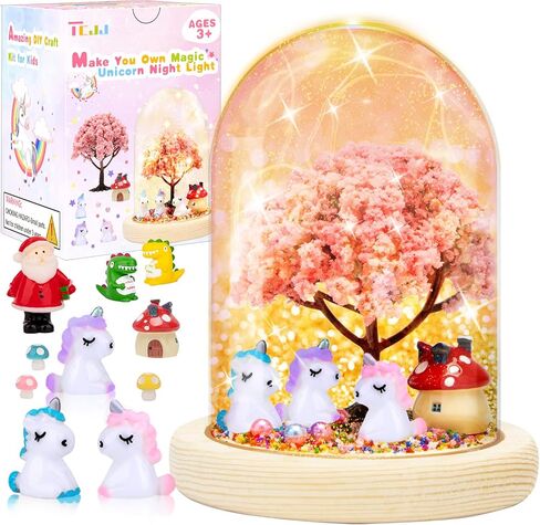 ضوء ليلي يونيكورن ، TCJJ DIY Night Light- اصنع نورًا ليليًا خاصًا به ، هدايا وحيدات للبنات ، وحيدات حورية البحر حرفة هدايا عيد ميلاد هدايا عيد الميلاد لمدة 4 ، 5 ، 6 ، 7 ، 8 سنوات الفتيات in Kuwait