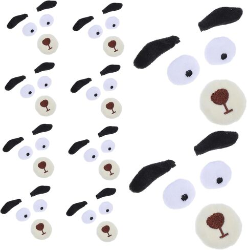 VEEMOON 10 مجموعات DIY Plush Dog Face Associory أنوف واقعية العيون حواجب لصياغة الحيوانات المحشوة تعزز الملابس اللعب الإبداعية لمشاريع DIY in Kuwait