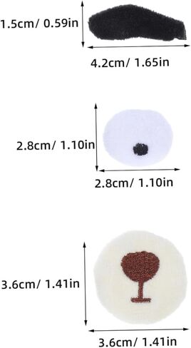 VEEMOON 10 مجموعات DIY Plush Dog Face Associory أنوف واقعية العيون حواجب لصياغة الحيوانات المحشوة تعزز الملابس اللعب الإبداعية لمشاريع DIY in Kuwait