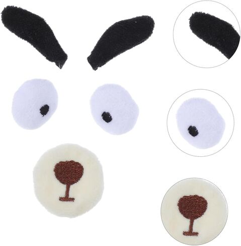 VEEMOON 10 مجموعات DIY Plush Dog Face Associory أنوف واقعية العيون حواجب لصياغة الحيوانات المحشوة تعزز الملابس اللعب الإبداعية لمشاريع DIY in Kuwait