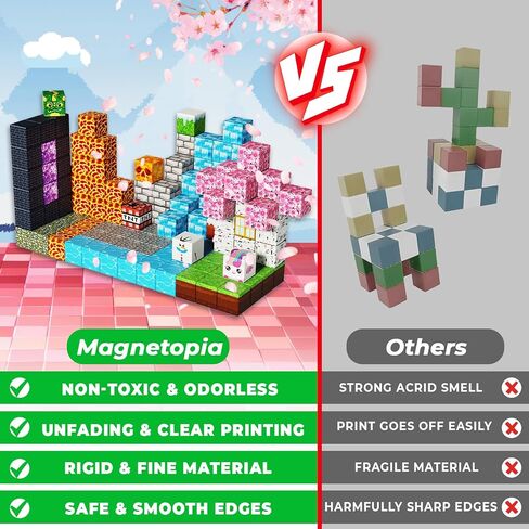 Magnetic Building Blocks - 150PCS Magnet Block Cubes Dark Hell Forest Castle, STEM Toy Building Sets for Kids Age 3+, Montessori Stacking Construction Toys Easter Gift for Boys Girls Age 4-8, 8-12 in Kuwait