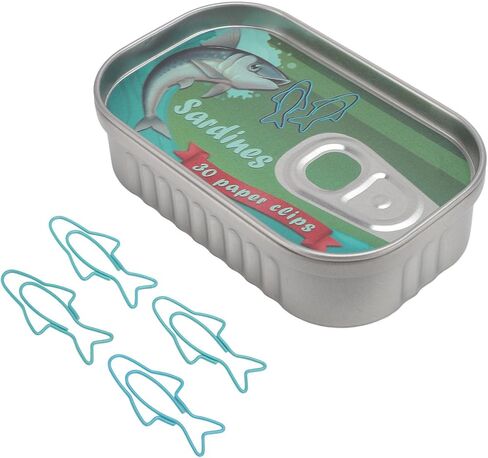 30 Pcs Cute Paper Clips, Fish Paper Clip Blue and Water Green Cute Shape, Paper Clips Cute, Paper Clip Holder, Cute Paper Clips, Sardine Fun Paper Clips, Paper Clip Holder in Saudi Arabia