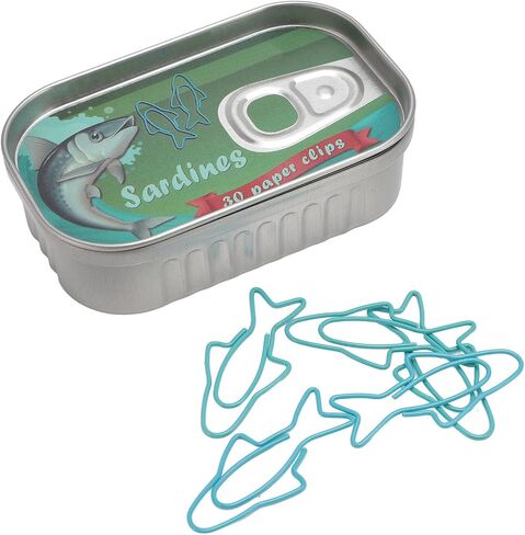 30 Pcs Cute Paper Clips, Fish Paper Clip Blue and Water Green Cute Shape, Paper Clips Cute, Paper Clip Holder, Cute Paper Clips, Sardine Fun Paper Clips, Paper Clip Holder in Saudi Arabia
